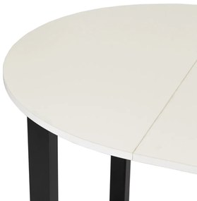 Bővíthető Étkezőasztal Fehér/Fekete Színben. HARRY 102-142 cm