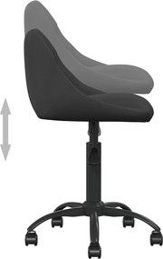 vidaXL fekete bársony irodaszék