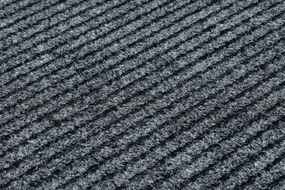 Lábtörlő csúszásgátló Gin szürke gumi Csíkos 120x450 cm