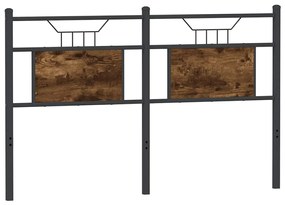 füstös tölgy színű szerelt fa és acél fejtámla 150 cm