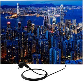 LED-es fali kazetta megvilágított falikép 70 cm X 90 cm big city