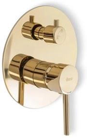 REA-P4110 - LUNGO zuhanyszett falba süllyesztett csapteleppel, arany