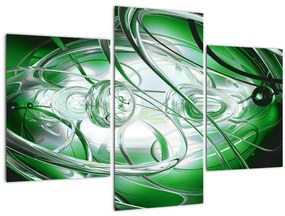 Zöld absztrakt kép (90x60 cm)