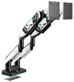 Képernyőállvány két 49 hüvelykes monitorhoz, fehér-fekete X-Arm Dual RGB