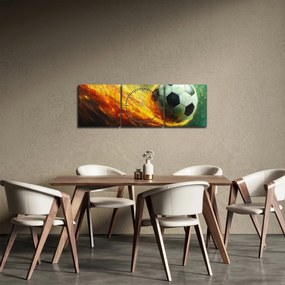 Kép - Focilabda repülés közben (órával) (90x30 cm)