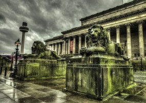 Poszter 29,7x21cm Oroszlán szobrok, Assaf Frank