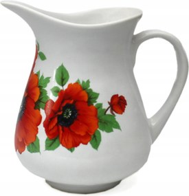 0,2 l-es kerámia kancsó pipacs motívummal díszítve