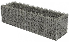 horganyzott acél gabion magaságyás 180 x 50 x 50 cm