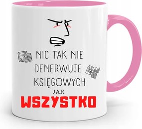 Rózsaszín Bögre Ajándék Könyvelőnek, fényképes nyomattal