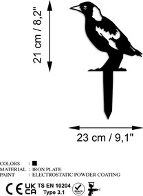 Bird fém kerti dísztárgy, 37×23 cm – TR565TNL1270