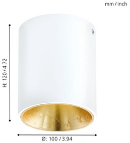 Eglo Polasso 94503 mennyezetlámpa, 3,3W LED, 340 lm, 3000K