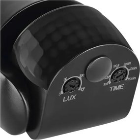 Kültéri mozgás- és alkonyatérzékelő PIR 1200W/230V IP65 fekete