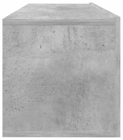 betonszürke szerelt fa TV-szekrény 100 x 30 x 30 cm