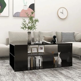 Fekete szerelt fa dohányzóasztal 100 x 50 x 40 cm