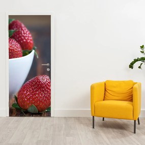 Fotótapéta ajtóra - Eper (95x205cm)
