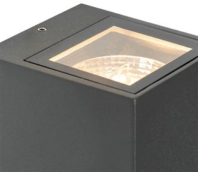 Fali lámpa szürke 2-lámpás IP44 szürkületi érzékelővel - Baleno