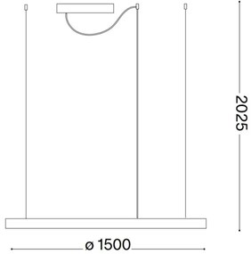 Ideal Lux - LED csillár kábelen ORACLE SLIM LED/83W/230V 4000K átmérő 150 cm fehér