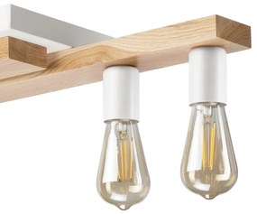 Felületre szerelhető csillár MATTE 4xE27/15W/230V fehér/tölgy