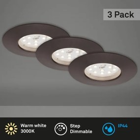Briloner 7295-031-KÉSZLET 3x LED dimmelhető fürdőszobai lámpa LED/6,5W/230V IP44