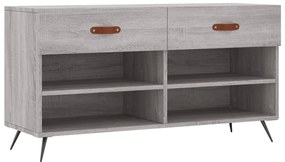 szürke sonoma színű szerelt fa cipőpolc 102 x 35 x 55 cm