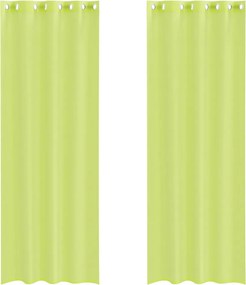 vidaXL 2 db almazöld fátyolfüggönyök rojtokkal 140x260 cm