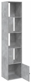 betonszürke szerelt fa könyvespolc 40 x 36 x 189 cm