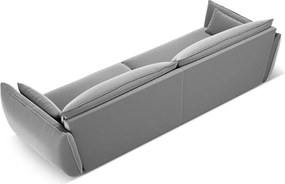 Világosszürke bársony kanapé 248 cm Vanda – Mazzini Sofas