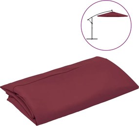 vidaXL bordó konzolos napernyő csereponyva 300 cm