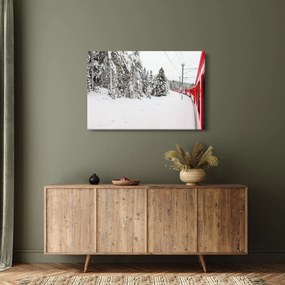Kép - Vonat a havas tájban (90x60 cm)