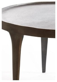 Barna kerek dohányzóasztal szett 2 db-os ø 75 cm Tobias – Light &amp; Living