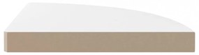 323909 Floating Corner Shelves 4 pcs High Gloss White 35x35x3,8 cm MDF