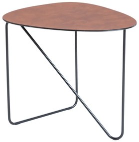 Konyakbarna fém dohányzóasztal 37x44 cm Curve M Bull – LIND DNA