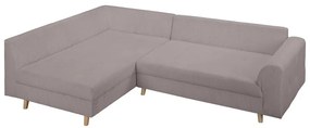 Szürke kordbársony sarokkanapé (bal oldali) Ariella – Ropez