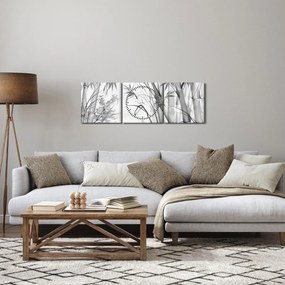 Kép - Bambusz erdő (órával) (90x30 cm)