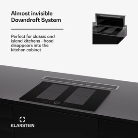 Klarstein Royal Flush Eco 75, páraelszívó, 75 cm, 650 m³/h, EEK A++, aktívszén szűrőkkel együtt