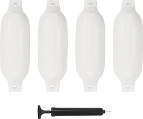 vidaXL 4 darab fehér PVC csónak lökhárító 41 x 11,5 cm