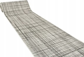100 cm széles Szürke Csúszásgátló Futószőnyeg Flex Zsinóros Kockás