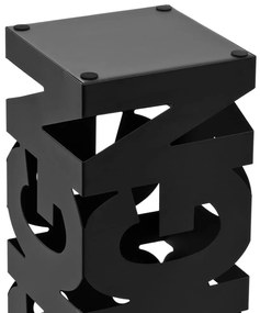 fekete acél esernyőtartó DESIGN&quot; felirattal &quot;
