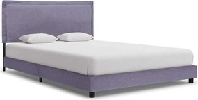vidaXL világosszürke szövet ágykeret matrac nélkül 135x190 cm