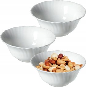 Saláta Üveg Tálak Leveses Tál Saláta Snack Fehér 13 cm 3x