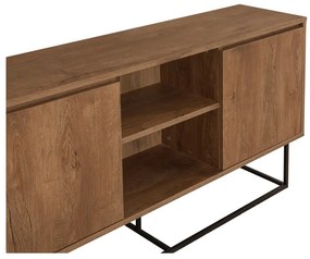 Natúr színű alacsony komód diófa dekorral 140x72 cm Rodez – Kalune Design