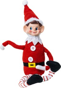 Elf manó textil figura hajlítható végtagokkal 35 cm Fehér gallér