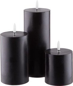 NORDIC LIGHT LED gyertya távirányítóval, fekete 3 darab