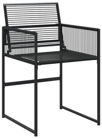 15 részes fekete polyrattan kerti étkezőgarnitúra