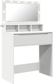 vidaXL Hálószobai Öltözködő Asztalok Fehér 80 x 39,6 x 135 cm Faanyag