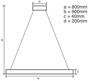 LED állítható fényerejű lámpa kábelre LED/55W/230V 3000-6500K + DO