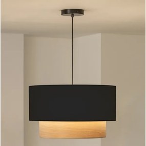 Brilagi - Kábeles LED csillár CERIA 1xE27/40W/230V Ø 50 cm fekete/bézs