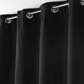 Fekete mikroszálas hangszigetelő függöny 135x260 cm Micropolar – douceur d'intérieur