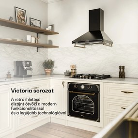 Klarstein Victoria 4, gázfőzőlap, 4 gázégő, üvegkerámia, fekete