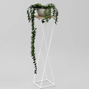 Virágállvány 100x24 cm fehér